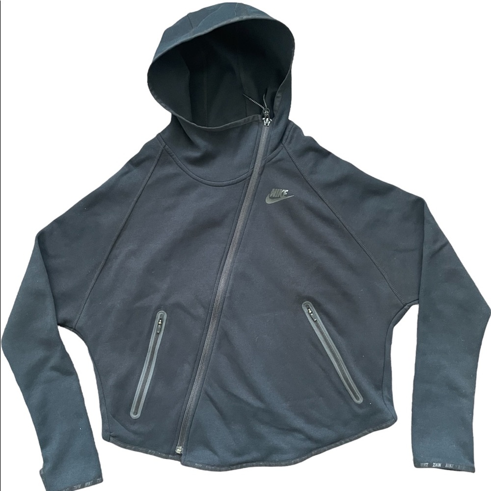 Black Nike Tech Fleece Cape Hoodie (M)
